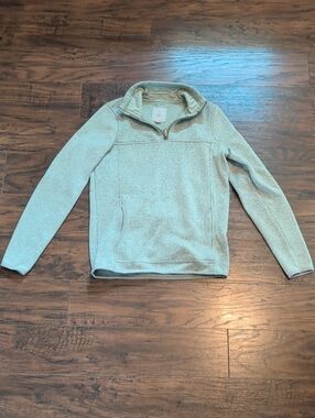 Thread & Supply Men's Zip-Up Pullover Sweater - Light Mint